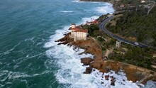 Aerial View Of Boccale Castle Livorno Tuscany Italy