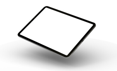Aufkleber - Blank screen realistic tablet frame, rotated position, side view, top view. The tablet is at different angles. Layout of a universal set of devices