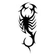 © MUHAMMAD - Scorpion icon, insect pest control extermination and disinsection, vector. Scorpion domestic dangerous animals disinfection and disinfestation pest control symbol