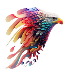 Multicolored animal 3d for t-shirt printing design and various uses