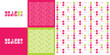 Goodie box logo and pattern gift box pink and green logo