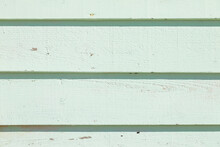 Close-up Of Mint Green Painted Wooden Wall, Arcachon, Gironde, Aquitaine, France