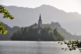 Fototapeta Fototapety do łazienki - Jezioro Bled, Słowenia, Triglavski Park, woda, wakacje, wypoczynek, 