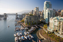 Overview Of City And Harbor, Vancouver, British Columbia, Canada
