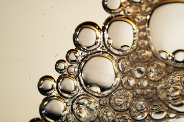 Wall Mural - Macro shot of carbonated drink bubbles as background