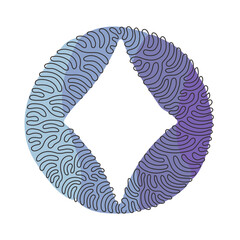 Wall Mural - single continuous line drawing rhombus icon. rhombus logo icon for your web site design, logo, app, 