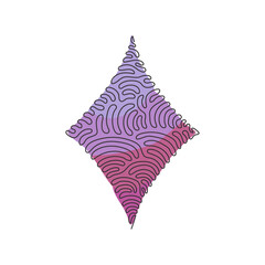 Wall Mural - continuous one line drawing rhombus icon. flat style. rhombus logo icon for your web site design, lo