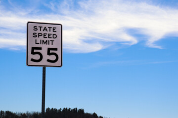 Speed Limit Sign - 55 mph