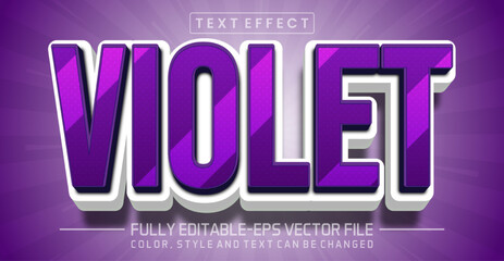 Wall Mural - Editable Violet text style effect - text style Concept