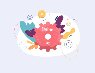 Wall Mural - engineer day illustration vector design for day of engineer event vector