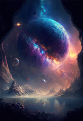 Wall Mural - planet in space