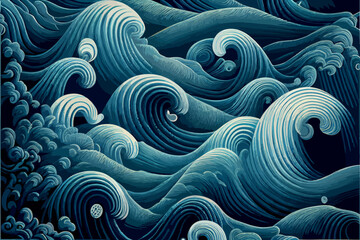 Wall Mural - background of sea waves