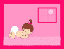 Illustration Of Baby Sleeping