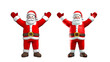 Santa Claus cartoon character in happy pose 3d rendering in realistic and cartoon style .
