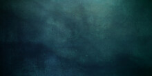 Horror Green Blue Clouds, Grunge Dark Smoke Texture, Black Haunted Background For Horror - Thriller- Mystery Movie Poster Design