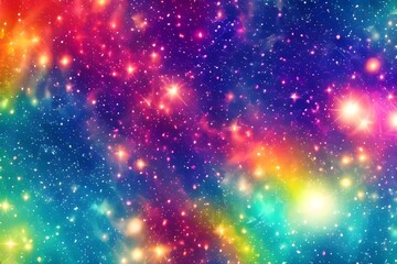 Sticker - Colorful galaxy background