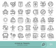 © PaHa - Set of conceptual icons. Vector icons in flat linear style for web sites, applications and other graphic resources. Set from the series - Travel and Tourizm. Editable stroke icon.