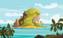 Tropical Island Cartoon