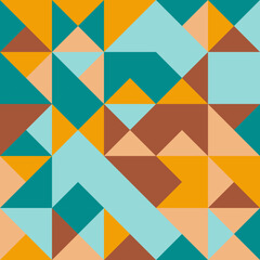 Wall Mural - Geometric triangle seamless pattern