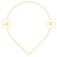 Quote box frame yellow double line circle