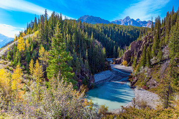 Canvas Print - Shallow mountain stream