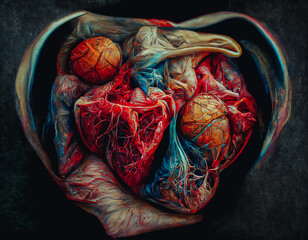 Aufkleber - beautiful abstract heart 