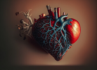 Aufkleber - heart with blood