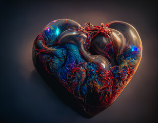 Aufkleber - beautiful abstract heart in the shape of heart