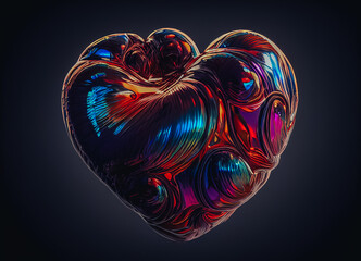 Aufkleber - beautiful abstract heart of the butterfly