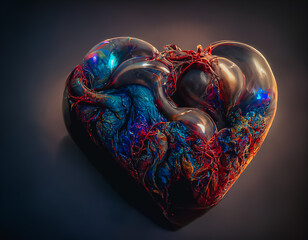 Aufkleber - beautiful abstract heart of gold