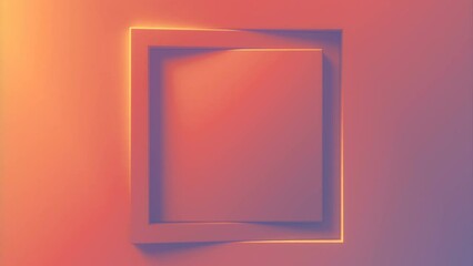 Fototapete - Geometric background with fancy gradient loop animation. 3d rendering HD