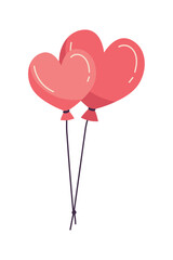 Canvas Print - hearts shaped balloons