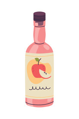 Poster - apple soda bottle beverage