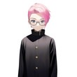 © Game Material Store - 男子生徒学ラン立ち絵の高解像度画像イラスト(AI generated image)