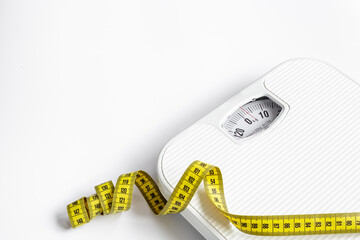 Sticker - Check your body shape with weight scales and tape measure