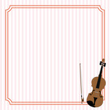 Fototapeta  - シンプルでかわいいバイオリンのイラストフレーム素材ピンク色