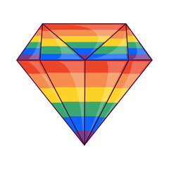 Sticker - lgbt flag diamond