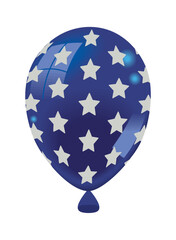 Sticker - balloon with stars