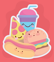 Poster - cute fast food