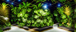 © ADDICTIVE STOCK - AI generated illustration with philodendron plants growing in tropical resort