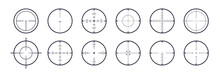 Crosshairs Icon Set Vector Illustration
