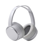 Fototapeta  - White wireless headphones on white background