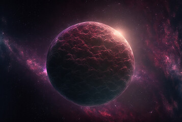 Wall Mural - generative ai illustration of planets and shining stars galaxy in space.