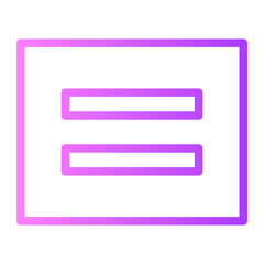 Sticker - equal icon