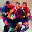 Portrait of a person playing rugby