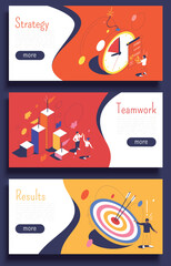 Sticker - Project Management Isometric Banners