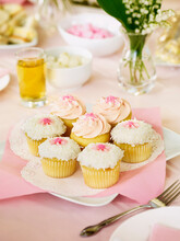 Festive Table With Cupcakes