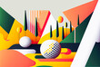 Golf design, background, graphic. Generative AI