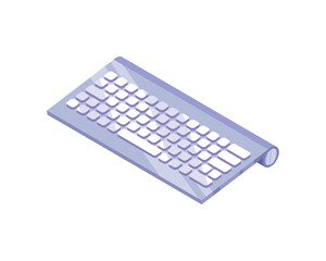 Poster - isometric keyboard computer icon