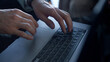 © stockbusters - Businessman hands working computer closeup. Executive arms scrolling touchpad